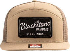 Richardson 168 7 Panel Trucker - Split Pale Khaki/Loden, Blackstone Griddles patch