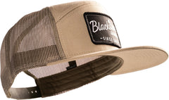 Richardson 168 7 Panel Trucker - Split Pale Khaki/Loden, Blackstone Griddles patch